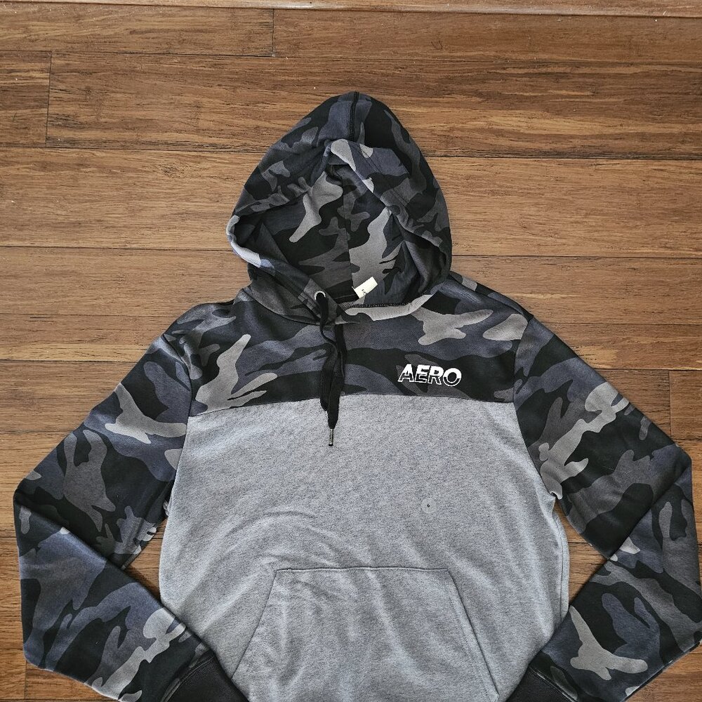 AEROPOSTALE camouflage HOODED SWEATSHIRT gray - Picture 2 of 7